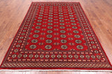 Red Bokhara Hand-Knotted Wool Rug - 6' 1" X 8' 10"