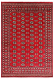 Red Bokhara Hand-Knotted Wool Rug - 6' 1" X 8' 10"