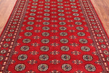 Red Bokhara Hand-Knotted Wool Rug - 6' 1" X 8' 10"