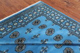 Blue Bokhara Hand Knotted Wool Rug - 6' 1" X 8' 4"