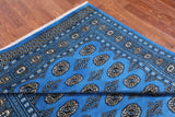 Blue Bokhara Hand Knotted Wool Rug - 6' 1" X 9' 0"