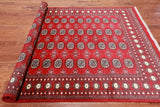 Red Bokhara Handmade Wool Rug - 6' 0" X 9' 1"