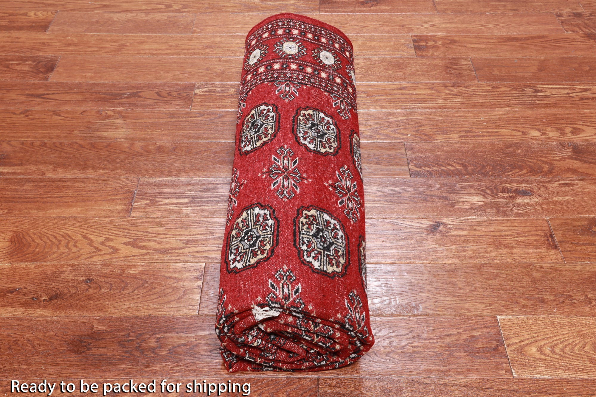 Red Bokhara Handmade Wool Rug - 6' 0" X 9' 1"