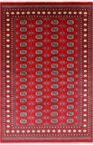Red Bokhara Handmade Wool Rug - 6' 0" X 9' 1"
