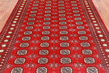 Red Bokhara Handmade Wool Rug - 6' 0" X 9' 1"