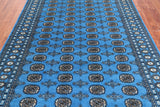 Blue Bokhara Hand-Knotted Wool Rug - 6' 3" X 9' 0"