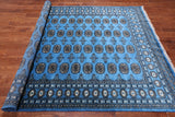 Blue Bokhara Hand-Knotted Wool Rug - 6' 3" X 9' 0"