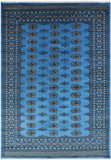 Blue Bokhara Hand-Knotted Wool Rug - 6' 0" X 8' 10"