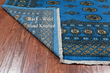 Blue Bokhara Hand-Knotted Wool Rug - 6' 0" X 8' 10"