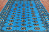 Blue Bokhara Hand-Knotted Wool Rug - 6' 0" X 8' 10"