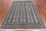 Grey Bokhara Hand-Knotted Wool Rug - 6' 1" X 8' 10"