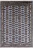Grey Bokhara Hand-Knotted Wool Rug - 6' 1" X 8' 10"