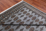 Grey Bokhara Hand-Knotted Wool Rug - 6' 1" X 8' 10"