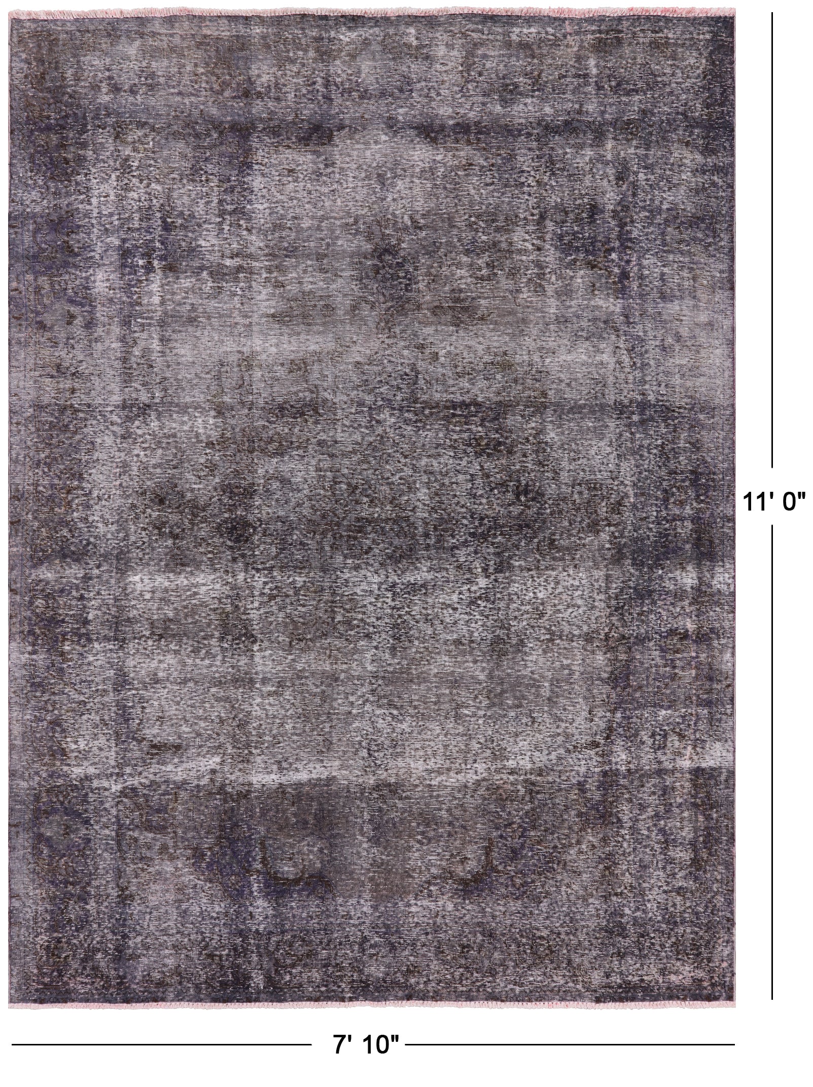 Persian Overdyed Handmade Wool Area Rug - 7' 10" X 11' 0" - Golden Nile