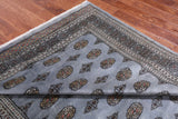 Grey Bokhara Hand Knotted Wool Rug - 6' 4" X 9' 6"