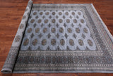 Grey Bokhara Hand Knotted Wool Rug - 6' 4" X 9' 6"