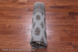 Grey Bokhara Hand Knotted Wool Rug - 6' 4" X 9' 6"