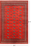 Rust Bokhara Hand-Knotted Wool Rug - 6' 6" X 10' 1"