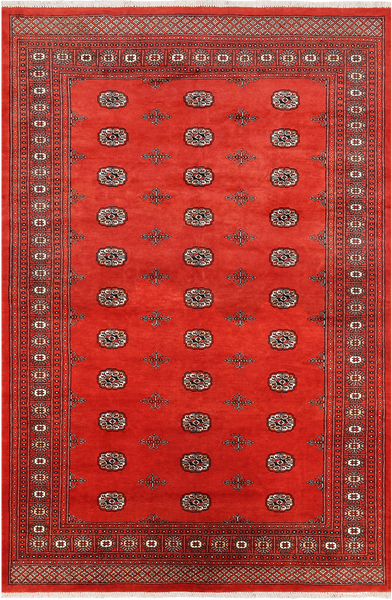 Rust Bokhara Hand-Knotted Wool Rug - 6' 6" X 10' 1"