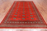 Rust Bokhara Hand-Knotted Wool Rug - 6' 6" X 10' 1"
