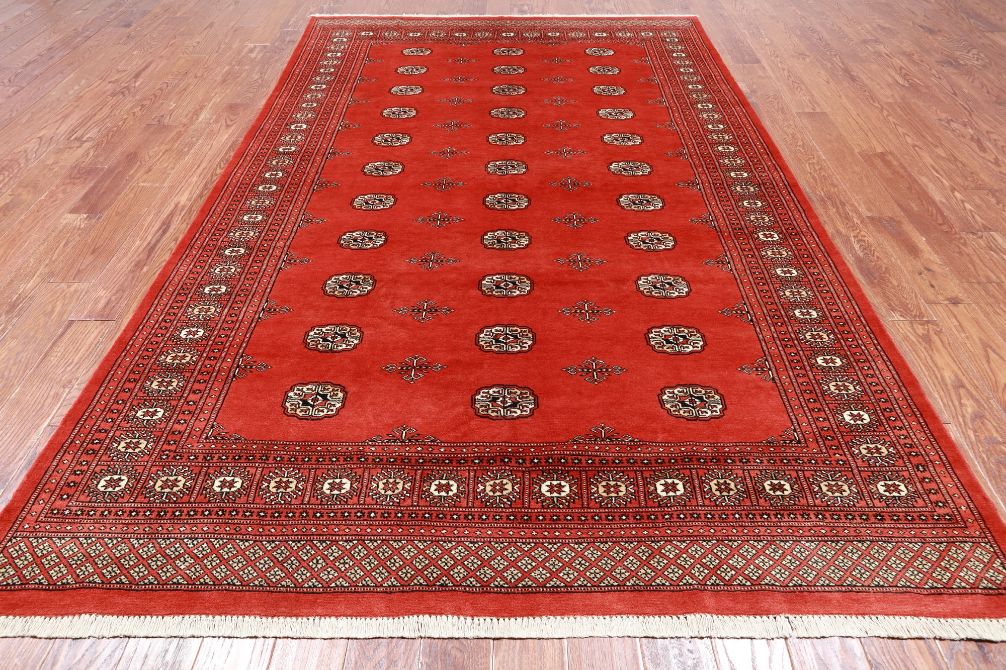 Rust Bokhara Hand-Knotted Wool Rug - 6' 6" X 10' 1"
