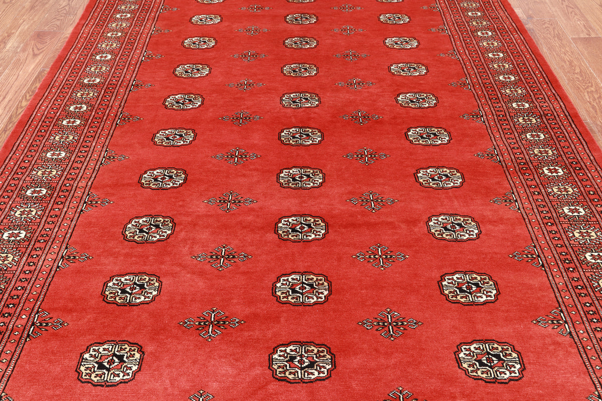 Rust Bokhara Hand-Knotted Wool Rug - 6' 6" X 10' 1"