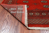 Rust Bokhara Hand-Knotted Wool Rug - 6' 6" X 10' 1"