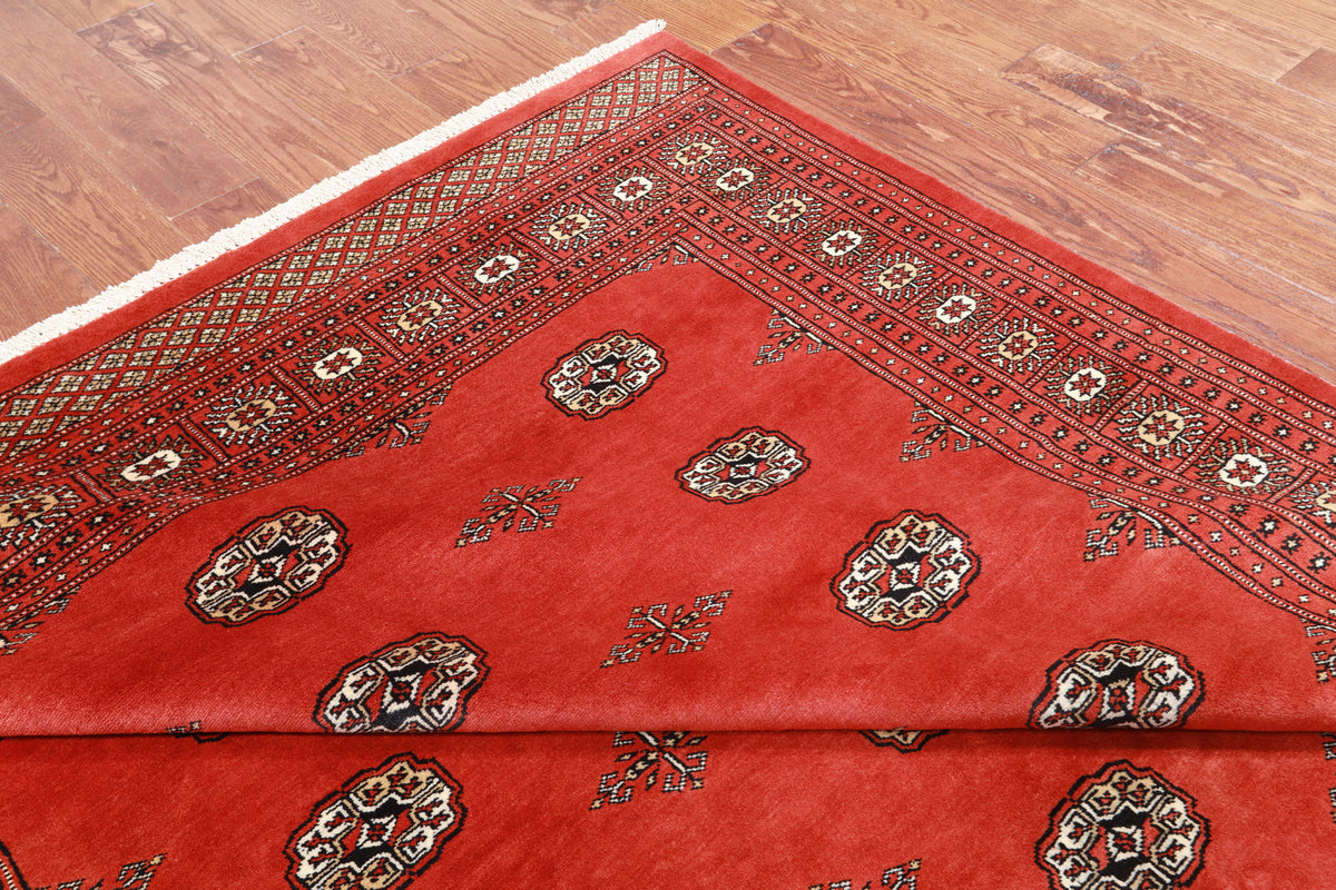 Rust Bokhara Hand-Knotted Wool Rug - 6' 6" X 10' 1"