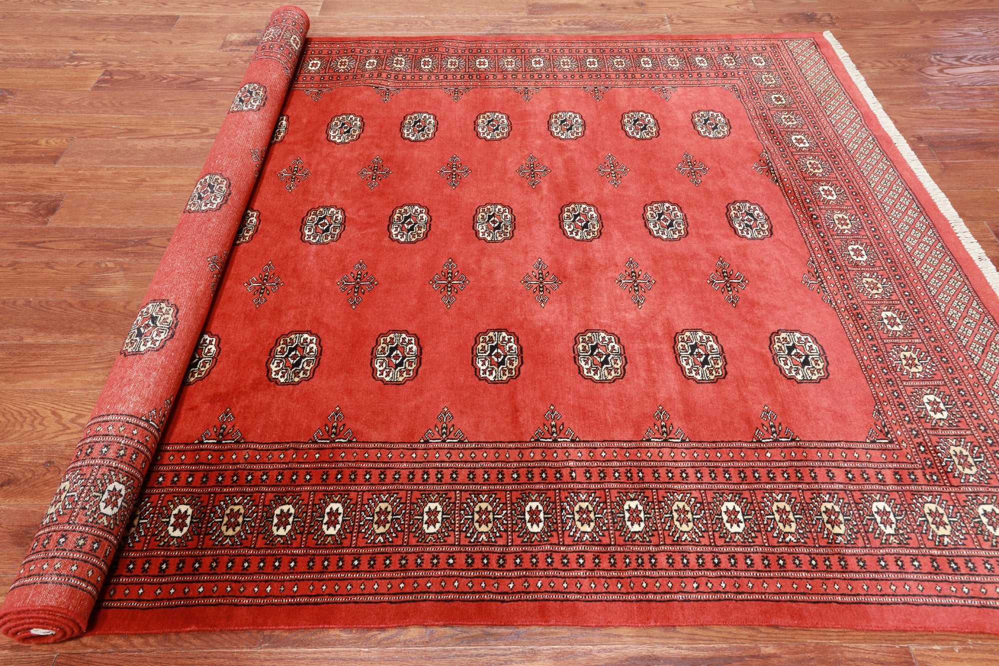 Rust Bokhara Hand-Knotted Wool Rug - 6' 6" X 10' 1"