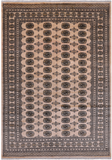 Beige Bokhara Handmade Wool Rug - 6' 7" X 9' 7"