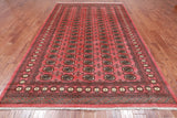 Pink Bokhara Handmade Wool Rug - 6' 7" X 10' 2"