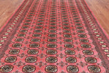 Pink Bokhara Handmade Wool Rug - 6' 7" X 10' 2"