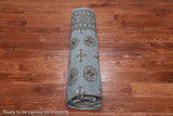 Grey Bokhara Handmade Wool Rug - 7' 2" X 9' 9"