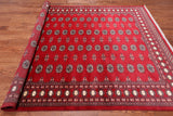 Red Bokhara Hand-Knotted Wool Rug - 7' 2" X 9' 9"