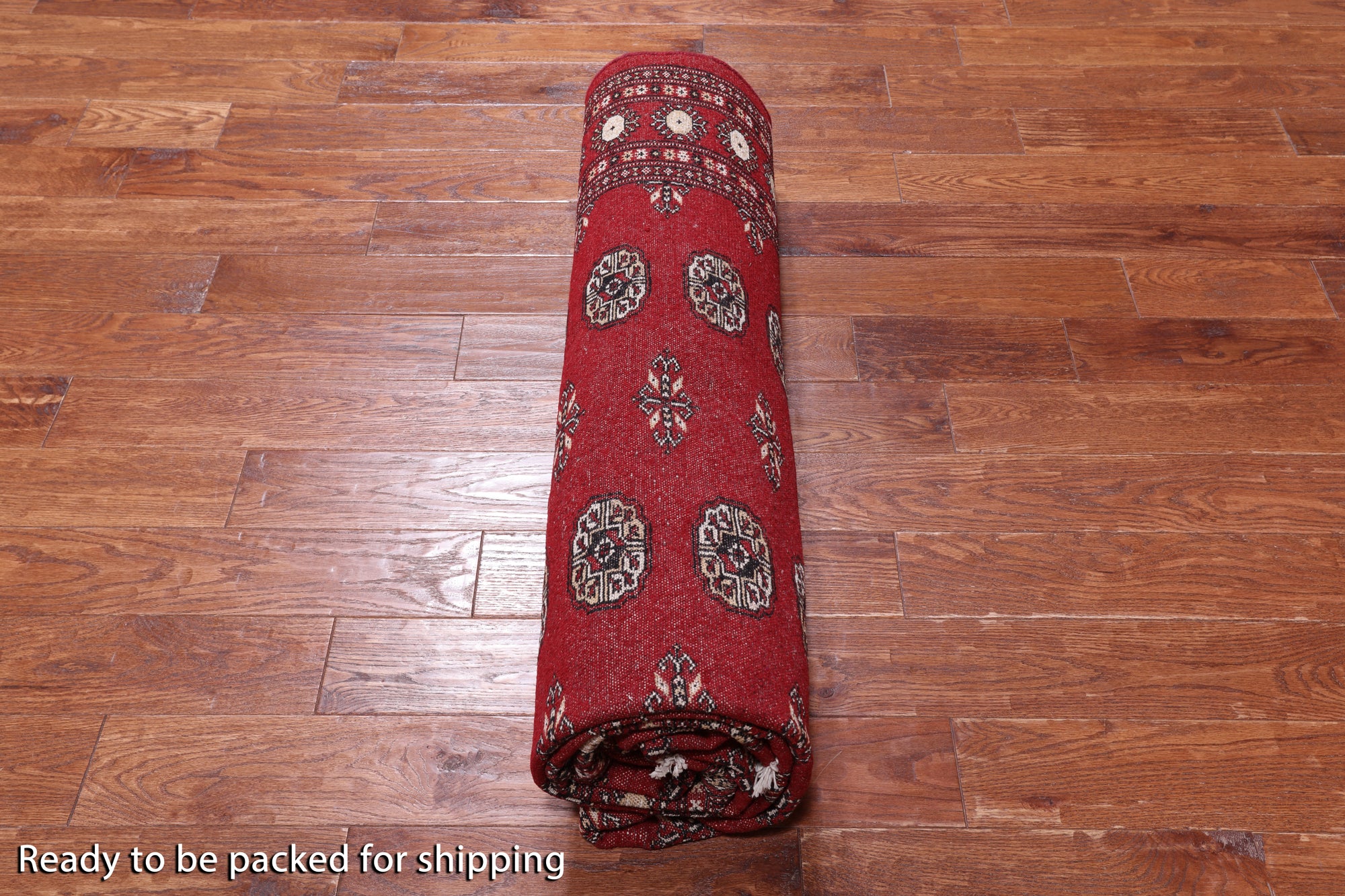 Red Bokhara Hand-Knotted Wool Rug - 7' 2" X 9' 9"
