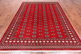 Red Bokhara Hand-Knotted Wool Rug - 7' 2" X 9' 9"