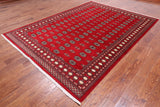 Red Bokhara Hand-Knotted Wool Rug - 7' 2" X 9' 9"