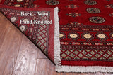 Red Bokhara Hand-Knotted Wool Rug - 7' 2" X 9' 9"