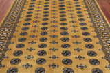 Gold Bokhara Hand Knotted Wool Rug - 7' 4" X 9' 7"