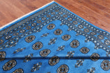 Blue Bokhara Hand Knotted Wool Rug - 7' 1" X 9' 10"