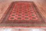 Rust Bokhara Handmade Wool Rug - 7' 2" X 9' 10"
