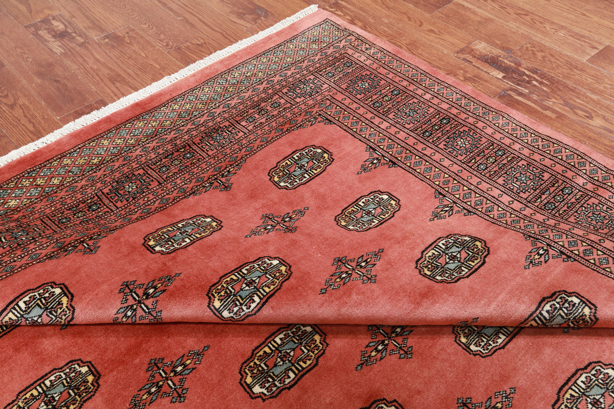 Rust Bokhara Handmade Wool Rug - 7' 2" X 9' 10"