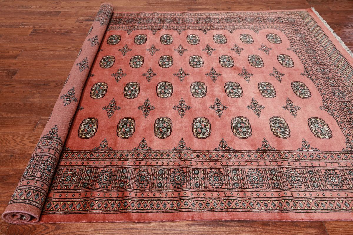 Rust Bokhara Handmade Wool Rug - 7' 2" X 9' 10"