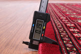 Red Bokhara Handmade Wool Rug - 7' 2" X 9' 7"