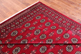 Red Bokhara Handmade Wool Rug - 7' 2" X 9' 7"