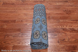 Blue Bokhara Hand Knotted Wool Rug - 6' 11" X 9' 8"