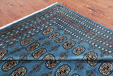 Blue Bokhara Hand Knotted Wool Rug - 6' 11" X 9' 8"