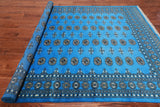 Blue Bokhara Hand-Knotted Wool Rug - 7' 2" X 9' 7"