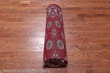 Red Bokhara Handmade Wool Rug - 7' 1" X 9' 11"