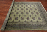 Green Bokhara Hand Knotted Wool Rug - 6' 7" X 10' 0"